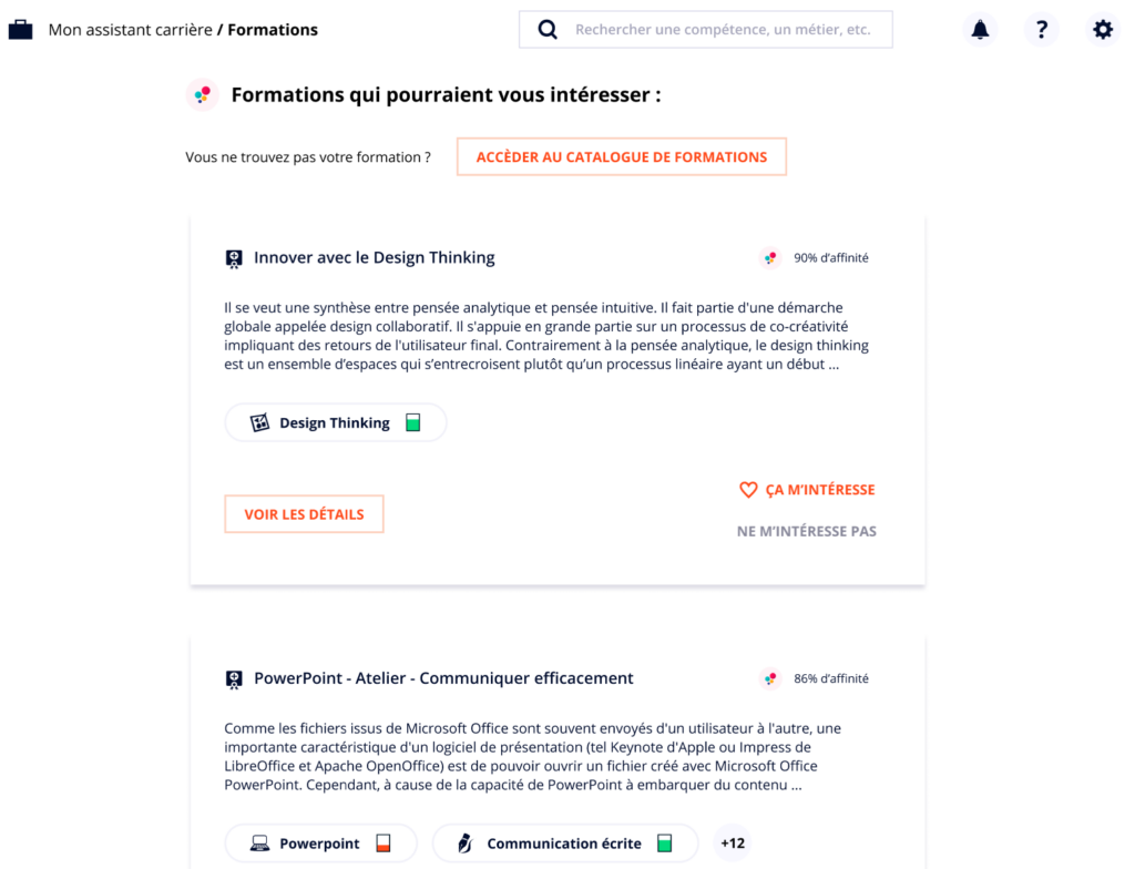 suggestions de formations